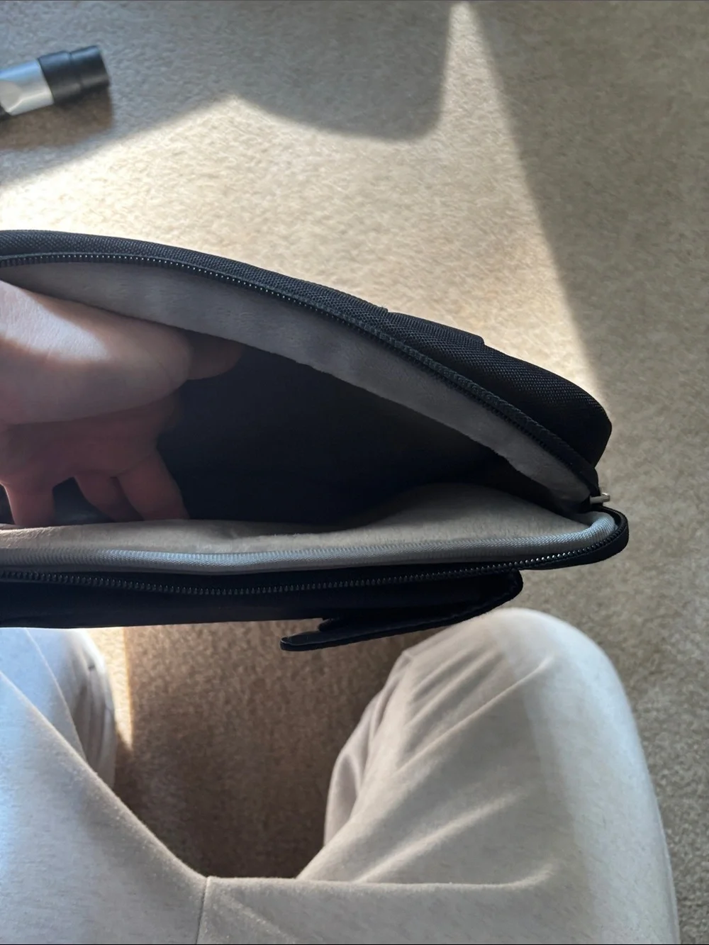 Mosiso Black Compact Laptop Sleeve with Front Pocket
